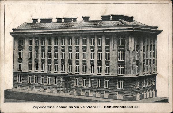 Zapecetena ceska skola ve Vidni III., Schutzengasse 31 Vienna Austria