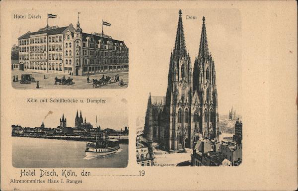 Cologne - Hotel Disch, Cathedral and Rhine Bridge Germany