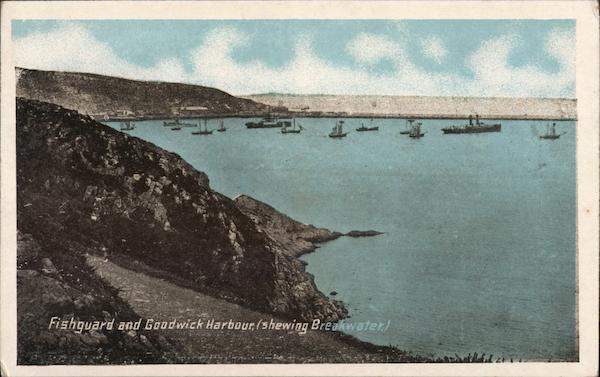 Fishguard and Goodwick Harbour (shewing Breakwater) United Kingdom