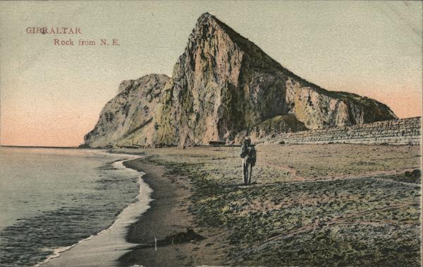 GIBRALTAR Rock from N.E. Spain