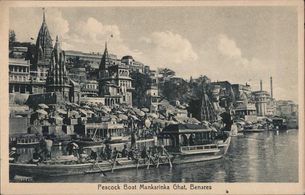 Peacock Boat Mankarinka Ghat Benares India