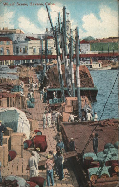 Wharf Scene Havana Cuba