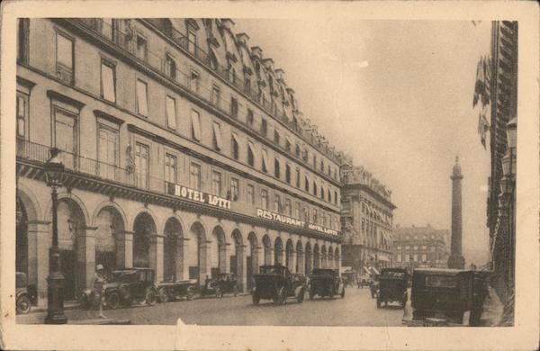 Hotel Lotti, Rue de Castiglione Paris France