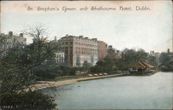 St. Stephen's Green and Shelbourne Hotel Dublin Ireland