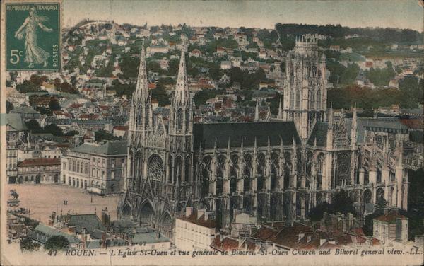 Saint Ouen Church and Bihorel general view Rouen France