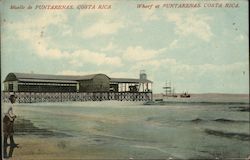 Wharf at Puntarenas Costa Rica Central America Postcard Postcard Postcard