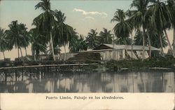 Paisaje en Los Alrededores Puerto Limon, Costa Rica Central America Postcard Postcard Postcard