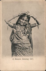 A Benares Dancing Girl, Ceylon Postcard