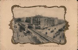 Berlin - Wiener Strasse mit Hochbahn Postcard