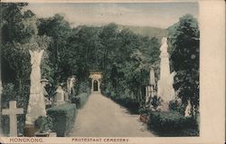 Protestant Cemetery, Hongkong Postcard