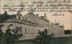 Dworzee od tylu - Manors from behind Postcard