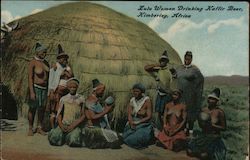 Zulu Women Drinking Kaffir Beer Postcard