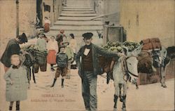 Gibraltar - Artichokes & Water Sellers United Kingdom Postcard Postcard Postcard