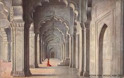Interior Pearl Mosque, Agra Fort Postcard