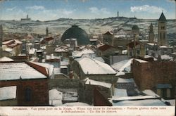 Snow covered roofs in Jerusalem Israel Middle East Postcard Postcard Postcard