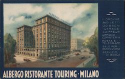 Albergo Ristorante Touring - Milano Italy Postcard Postcard Postcard