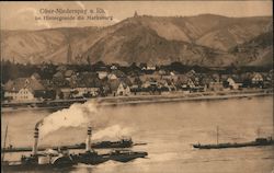 Ober-Niederspay a. Rh. im Hintergrunde die Marksburg Postcard