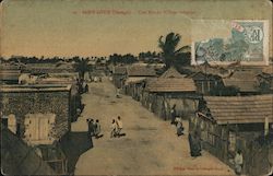 Street in an indigenous village Saint-Louis, Senegal Africa Postcard Postcard Postcard