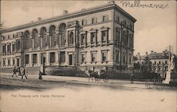 The Treasury with Clarke Memorial Postcard