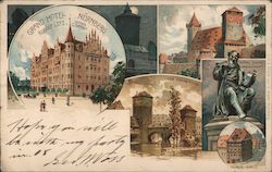 Grand Hotel Nürnberg & other buildings Postcard
