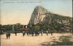 GIBRALTAR - The Rock from Road to La Linea Spain Postcard Postcard Postcard