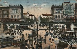 Berlin - View of Elevated Railway and Hallesches Tor Postcard