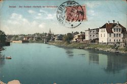 Dorpat. Der Embach oberhalb der Steinbrucke Tartu, Estonia Eastern Europe Postcard Postcard 