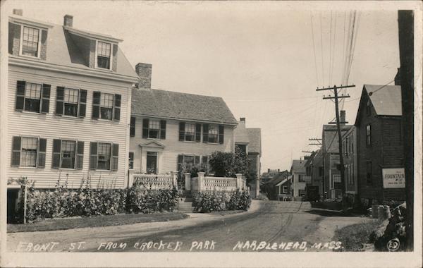 Front Street from Crocker Park Marblehead Massachusetts