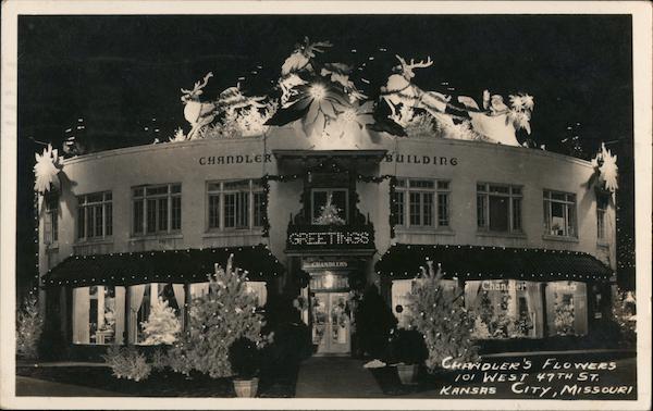 Chandler's Flowers Decorated with Christmas Lights Kansas City Missouri
