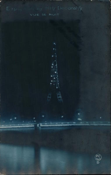 Eiffel Tower at Night Paris France