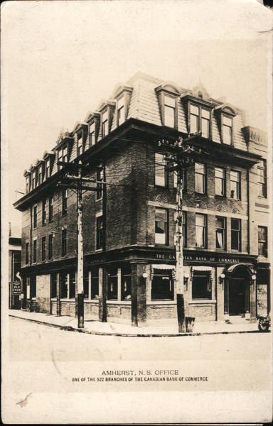 Canadian Bank of Commerce, Amherst, Nova Scotia Office NS Canada
