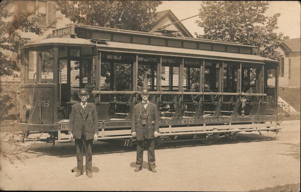Quincy Railway Streetcar and Conductors Illinois Trolleys & Streetcars