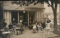 Cafe Des Trois Freres Paris, France Postcard Postcard Postcard