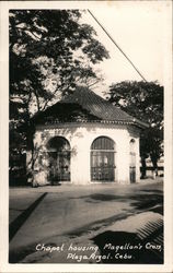 Chapel Housing Magellan's Cross, Plaza Rizal Postcard
