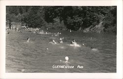 People Swimming, Guernewood Park Postcard