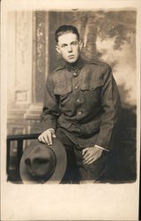 Soldier from 143rd Field Artillery Richmond, CA World War I Photo Arcade Postcard Postcard Postcard