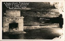 A Cave-man's Fireplace Under an Ozark Mountain Postcard