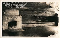 A Cave-man's Fireplace Under an Ozark Mountain Lanagan, MO Noel Ozark Postcard Postcard Postcard