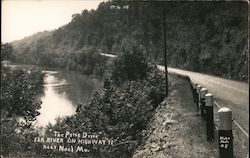 The Prize Drive, Elk River on Highway 71 Postcard