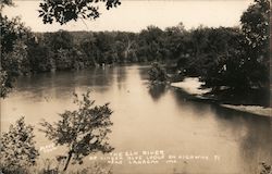 The Elk River at Ginger Blue Lodge on Highway 71 Postcard