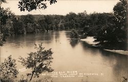 The Elk River at Ginger Blue Lodge on Highway 71 Lanagan, MO Blake Photo Postcard Postcard Postcard