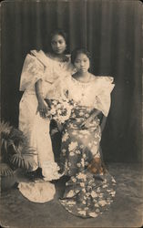 Two young Girls Postcard