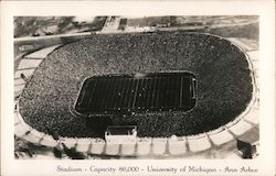 Stadium, Capacity 86,000 - University of Michigan Ann Arbor, MI Postcard Postcard Postcard