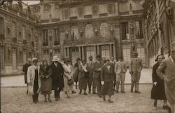 Tour Group at Versailles, August 1931 Postcard