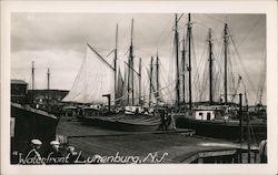 Waterfront With Boats Postcard