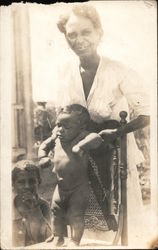 Mother with Nude Black Baby, Boy Postcard