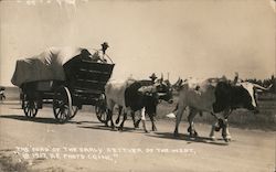 The "Ford" of the Early Settler of the West Postcard