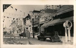 Scene on the Pike - Aftermath 1933 Earthquake, Long Beach Postcard
