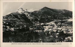 Griffith Observatory and Mount Hollywood Postcard
