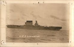USS Lexington (CV-2) Aircraft Carrier Postcard